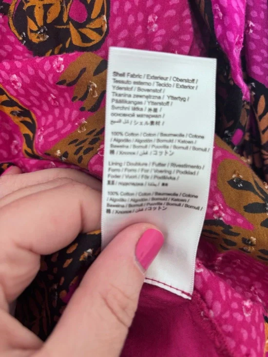 FARM Rio Pink Multicolor Long Sleeve Tiered Mini Dress - Picture 5 of 8